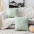 Home Brilliant Decorative Spring Pillow Covers for Couch Sage Green Throw Pillow Covers 45x45 Set of 2 18 x 18 Pillow Cover Sofa Bench Decor, 18x18 inch, Mint