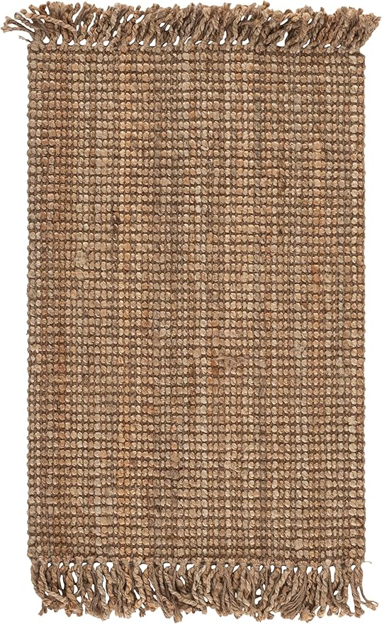 SAFAVIEH Natural Fiber Collection 2' x 3' Natural NF809A Handmade Woven Fringe Jute Entryway Living Room Foyer Bedroom Accent Rug