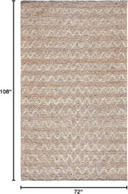 SAFAVIEH Natural Fiber Collection Area Rug - 6' x 9', Natural & Black, Flat Weave Farmhouse Geometric Jute Design, Ideal for High Traffic Areas in Living Room, Bedroom (NF382A)