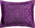 Better Trends Rio Collection is Super Soft and Light Weight in Floral Design 100% Cotton Tufted Unique Luxurious Machine Washable Tumble Dry, Standard Sham, Plum