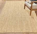 Chardin home Hand Woven Natural Jute Braided Area Rug – 9x12 Feet Rectangle | Vintage Boho Reversible Rug for Living Room, Bedroom, Dining Area, Entryway | Farmhouse Natural Fiber Floor Covering