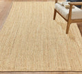 Chardin home Hand Woven Natural Jute Braided Area Rug – 6x9 Feet Rectangle | Vintage Boho Reversible Rug for Living Room, Bedroom, Dining Area, Entryway | Farmhouse Natural Fiber Floor Covering