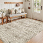 Area Rugs 4x6 for Living Room, Vintage Washable Rugs for Dining Room, Kitchen, Non-Slip Area Rug Brown