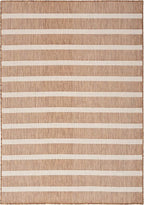 Nourison Home Positano Jute Ivory 7' x 10' Area Rug - Easy Clean, Non Shedding, Bed Room, Living Room, Dining Room, Kitchen (7' x 10')