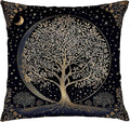 Dark Vintage William Morris Night Moon Forest Decor Pillow Covers 18x18,Black Forest Decor,Dark Dcademia Floral Decorative Throw Pillow Covers for Home Bedroom Living Room
