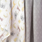 Gerber Baby Unisex 2-Pack Muslin Blanket, Animals + Geos Neutral, One Size