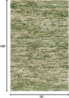 SAFAVIEH Area Rug 6x9 - Natura Collection - Green & Ivory, Handmade Wool Blend, Textured Design, Ideal for Living Room, Bedroom, Dining Space (NAT425Y)