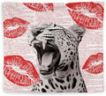WNAGT Retro Trendy Leopard Tapestry Wall Hanging, Cheetah Leopard Room Decor, Vintage Funky Cheetah Print Lips Wall Blanket Decor for Girls Bedroom Dorm Apartment Home, 50x60 Inch(Red)
