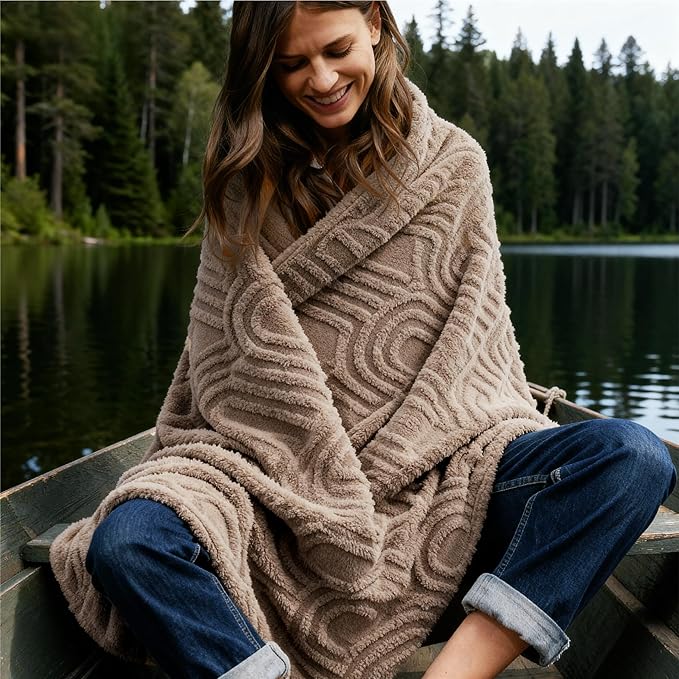Bedsure GentleSoft Brown Throw Blanket for Women - Super Soft & Cozy, Fleece Blankets for Girls, Ideal for Couch & Bed, 50x70 Inches