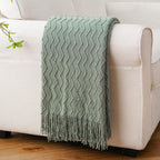 BATTILO HOME Sage Green Throw Blanket for Couch, Home Decor Sage Throw Blankets, Spring Green Blanket for Bedroom Decor Housewarming Gifts, 50"x60"