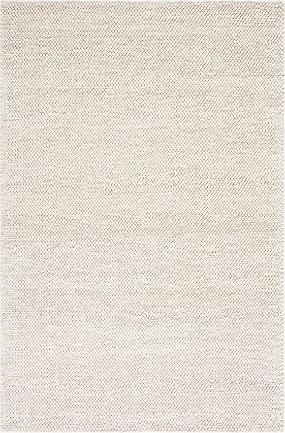 SAFAVIEH Area Rug 5x8 - Natura Collection - Beige & Ivory, Handmade Wool Blend, Textured Design, Ideal for Living Room, Bedroom, Dining Space (NAT425B)