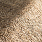 nuLOOM 8 Square Rigo Jute Hand Woven Area Rug, Natural, Solid Farmhouse Design, Natural Fiber, For Bedroom, Living Room, Dining Room, Hallway, Office, Kitchen, Entryway