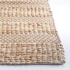 SAFAVIEH Natural Fiber Collection Accent Rug - 3' x 5', Ivory & Natural, Handmade Boho Farmhouse Rustic Jute & Cotton Jute, Ideal for High Traffic Areas in Entryway, Living Room, Bedroom (NFB654A)