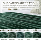 Chenille Throw Blanket for Couch 50"X 60", Soft Cozy Throws with Fringe Tassel for Bed Sofa Chair Cover, Lightweight Knitted Decorative Boho Blankets for Living Room, Dark Green