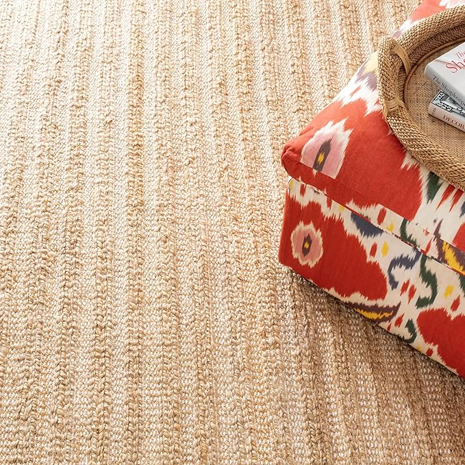Dash & Albert Simba Ivory Handwoven Jute Rug, 2.5 X 8 Feet, Ivory Solid Pattern