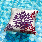 DFXSZ Purple Wine Red Flower Pillow Covers 18x18 Inch Set of 2 Outdoor Throw Pillows Outdoor Waterproof Decor for Living Room Sofa Patio Funiture Garden Floral Polyester Pillow Covers 002T18