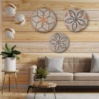 Clinton Calicep & Nicolea Woven Wall Basket Decor Set of 3 - Modern Boho Rustic Wicker Hanging Wall Baskets - Natural Decorative Storage for Bedroom, Kitchen, Living Room & Dining Room