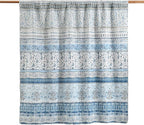 HORIMOTE HOME Boho Quilt Queen Size Blue Bohemian Floral Quilt Bedding Set, Soft Lightweight Boho Comforter Set Queen for All Season, Farmhouse Bedspread Coverlet with 2 Pillow Shams, 90 x 96 inches