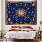 Spenlife Sun and Moon Celestial Tapestry Cosmic Tapestry for Bedroom Astral Tapestries Wall Hanging Bedroom Living Room Wall Art and Home Decor 60x80