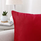 NiNi ALL Decorative Throw Pillow Covers Velvet 28x28 Inch Pack of 2 Red Cushion Covers Soft for Couch Sofa Bedroom Living Room Outdoor