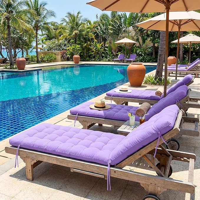 Long Floor Cushion Large Floor Cushion with Brushed Cotton 74.8 x 27.5 x 3.15 in Jumbo Lounger Pillow for Outdoor Indoor Bay Window Meditation Yoga Reading Sleeping(1 Pc,Purple)