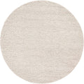 SAFAVIEH Natura Collection Area Rug - 7' Round, Beige & Ivory, Textured Design, Handmade Wool, Ideal for Living Room, Bedroom, Dining Space (NAT425B)