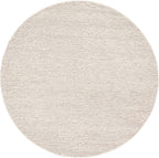 SAFAVIEH Natura Collection Area Rug - 7' Round, Beige & Ivory, Textured Design, Handmade Wool, Ideal for Living Room, Bedroom, Dining Space (NAT425B)