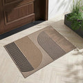 GarveeHome Modern Rainbow Easy Jute Rug, 2x3 Entryway Rug - Non-Slip Indoor Outdoor Doormat, Washable & Non-Shedding for Front Door, Kitchen, Farmhouse Porch