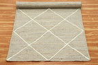 Indian Artisans Hand Braided Jute Kilim Rug 2x3 Area Rug Natural Jute Geometric Pattern Grey White Hand Woven Flatweave Carpet Indoor Outdoor Rugs for Kitchen Garden Yoga Mat
