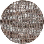 SAFAVIEH Natura Collection Area Rug - 6' Round, Black & Ivory, Handmade Flat Weave Wool & Jute, Ideal for High Traffic Areas in Living Room, Bedroom (NAT349Z)