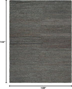 SAFAVIEH Natural Fiber Collection Area Rug - 9' x 12', Charcoal, Handmade Jute, Braided Woven Design, Ideal for Living Room, Bedroom (NF212C)