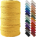 NOANTA Yellowish Brown Macrame Cord 4mm x 109yards, Colored Macrame Rope, Cotton Rope Macrame Yarn, Colorful Cotton Craft Cord for Wall Hanging, Plant Hangers, Crafts, Knitting