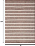 Nourison Home Positano Indoor/Outdoor Natural Ivory 7' x 10' Area Rug, Easy Cleaning, Non Shedding, Bed Room, Living Room, Dining Room, Deck, Backyard, Patio (7x10)