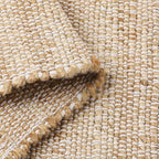 · REDEARTH · Jute Cotton Area Rug, Sustainable Handwoven, Non-Shedding, Soft & Durable – Reversible, Neutral Tones for Home Décor in Living Room, Dining Room, Bedroom (Arden Natural, 5'x8')