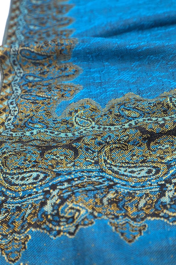 Achillea Reversible Paisley Pashmina Rave Scarf – Exotic Indian Shawls and Wraps for Evening Dresses, Festivals, All Seasons