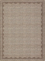GarveeHome Scalloped Washable 8x10 Rug for Living Room Non-Slip Solid Coffee Modern Minimalism 8 x 10 Rug Low-Pile Carpet for Bedroom Dining Nursery Mat with Rubber Back