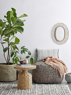 Creative Co-Op Oval Woven Bamboo Wall Mirror