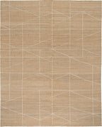 Dash & Albert Judson Natural/Ivory Handwoven Jute Rug, 7.5 X 9.5 Feet, Ivory Graphic Pattern