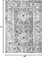 SAFAVIEH Area Rug 4x6 - Vintage Hamadan Collection - Grey & Ivory, Traditional Persian Design, Non-Shedding & Easy to Clean, Ideal for Living Room, Bedroom, Dining Space (VTH211G)