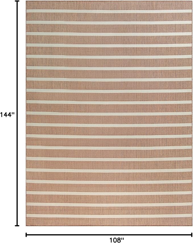 Nourison Home Positano Jute Ivory 9' x 12' Area Rug - Easy Clean, Non Shedding, Bed Room, Living Room, Dining Room, Kitchen (9' x 12')