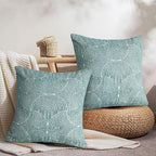 AELS Boho Decorative Textured Throw Pillow Covers 20x20, Modern Mid Century Rainbow Tufted Pillow Case, Farmhouse Rustic Geometric Woven Cushion Case for Bed Couch Sofa, Green