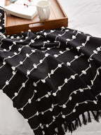 DII Woven Loop Throw Collection, 50x60, Black