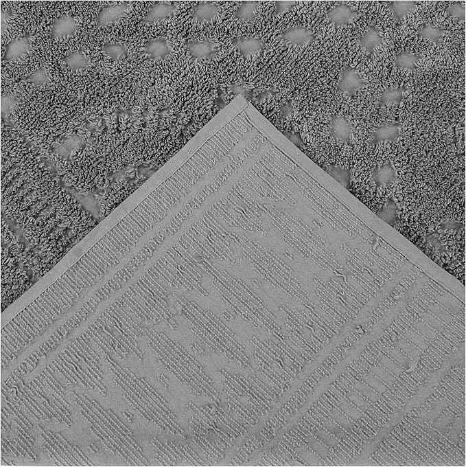 Better Trends Chenille Bedspread Set 3 Pieces Gray 100% Cotton King Size Bedspread Medallion Pattern 2 King Shams Luxurious Feel Perfect for Gifting All Seasons, Machine Washable, Rio Collection