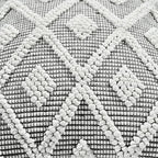Lush Decor Adelyn Decorative Throw Pillow Cover, 20" W x 20" L, Gray - Square Pillow - Gray Diamond Pillow - Textured Pillows - Hygge Decor - Farmhouse Throw Pillows For Bed, Couch, Or Chair