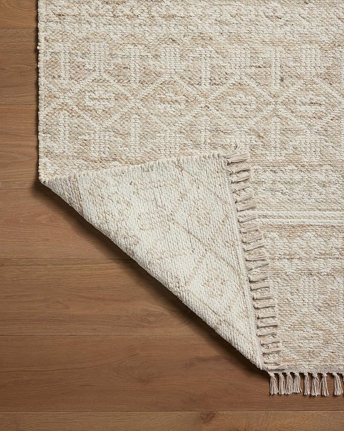 Loloi Angela Rose Rivers Collection RIV-03 Sand/Ivory 3'-6" x 5'-6" Reversible Accent Rug