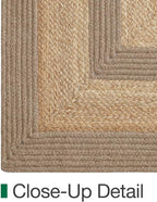 LUMI 8x10 Jute and Raffia Braided Area Rug for Living Room, Natural Woven Rugs Non Slip, Neutral Carpets No Shedding, Durable for High Traffic, Dining Room, Indoor, Outdoor, Patio