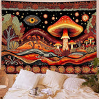 Yeoiat Tapestry Mystical Mushroom Tapestries Fantasy Tapestries Bohemian Forest Wall Tapestry Bedroom Dormitory Living Room Decoration 80"x60"