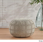 Christopher Knight Home Yuny Fabric Pouf, Grey