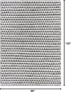 Unique Loom Chindi Jute Collection Area Rug (8' x 11' Rectangle, White Black)