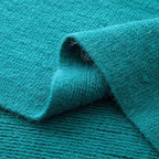 Vonty Teal Knitted Blanket with Tassels Fringe 50" x 60", Super Soft Knit Throw Blanket, Farmhouse Decorative Lightweight Blanket for Couch, Sofa, Bed